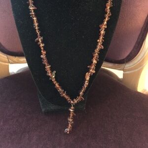 Brown beaded necklace